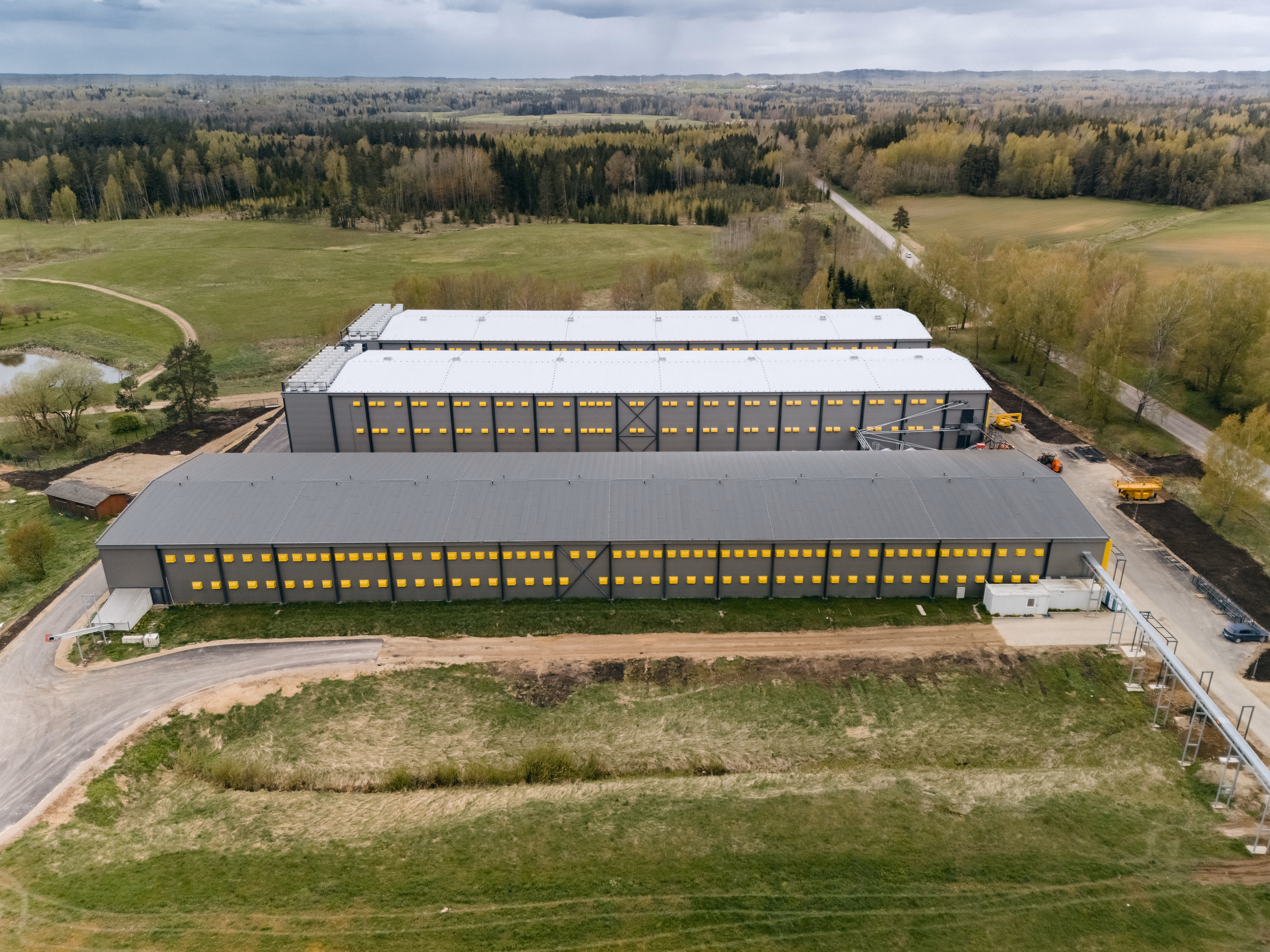 Alūksnes putnu ferma, with an additional 13 million investment, has opened new bird housing, central warehousing, and liquid product production facilities