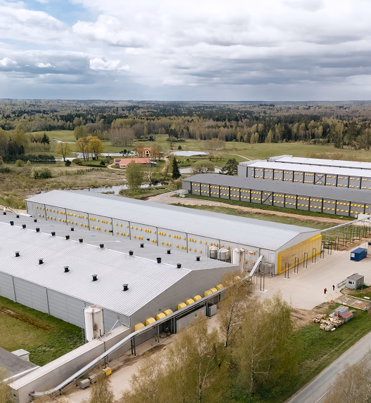With production facilities in the United Kingdom and Latvia, we operate across the full value chain – from feed and farming to processing, science, and consumer-ready products – supplying retail, foodservice, and industrial partners across Europe and beyond.